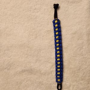 Unisex Basic Paracord weave w/yellow stripe Custom 8.5 inch
